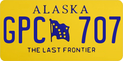 AK license plate GPC707