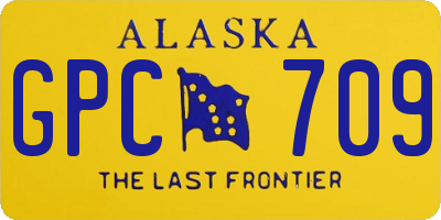 AK license plate GPC709