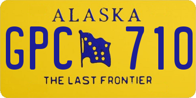 AK license plate GPC710