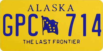 AK license plate GPC714