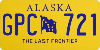 AK license plate GPC721