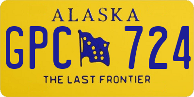 AK license plate GPC724