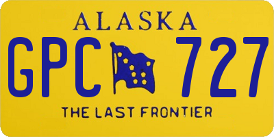 AK license plate GPC727
