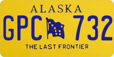 AK license plate GPC732