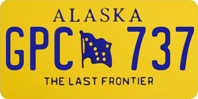 AK license plate GPC737