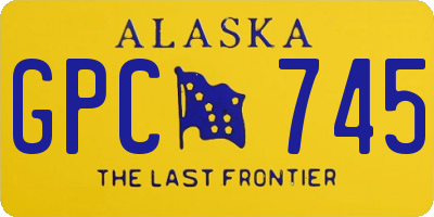 AK license plate GPC745