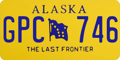 AK license plate GPC746