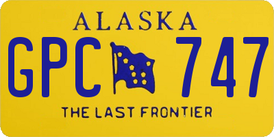 AK license plate GPC747