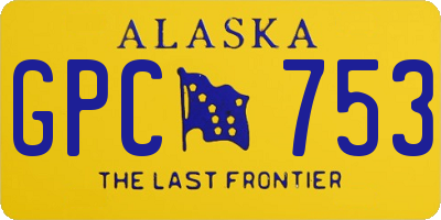 AK license plate GPC753