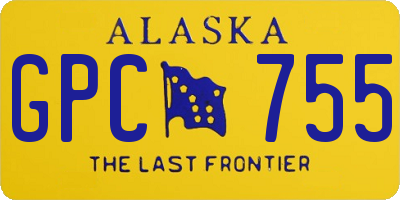 AK license plate GPC755