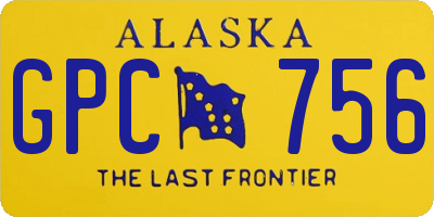 AK license plate GPC756