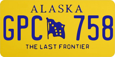 AK license plate GPC758