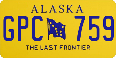 AK license plate GPC759