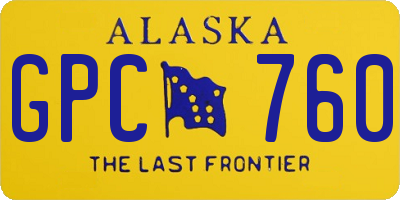 AK license plate GPC760