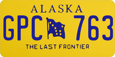 AK license plate GPC763