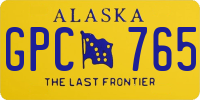 AK license plate GPC765