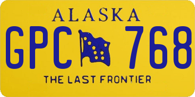 AK license plate GPC768
