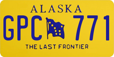 AK license plate GPC771