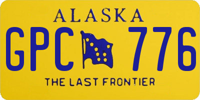 AK license plate GPC776