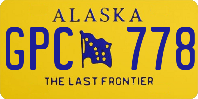 AK license plate GPC778