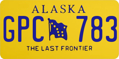 AK license plate GPC783