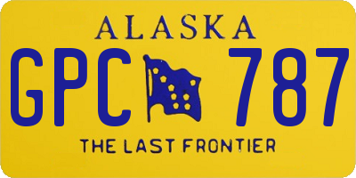 AK license plate GPC787
