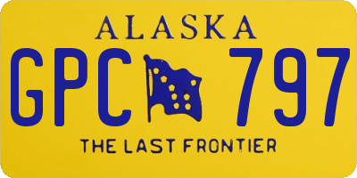 AK license plate GPC797