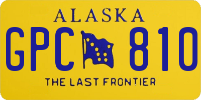 AK license plate GPC810