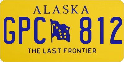 AK license plate GPC812