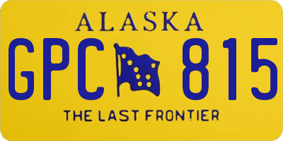 AK license plate GPC815