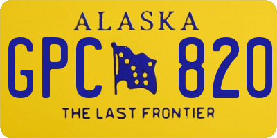 AK license plate GPC820