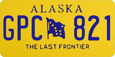 AK license plate GPC821