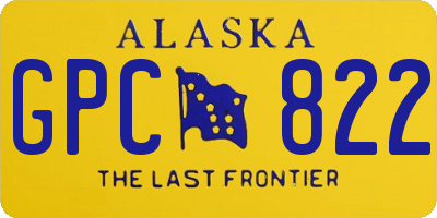 AK license plate GPC822