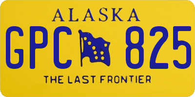 AK license plate GPC825