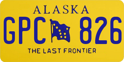 AK license plate GPC826