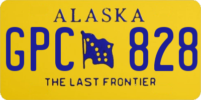 AK license plate GPC828