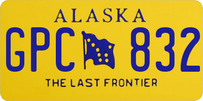 AK license plate GPC832