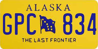 AK license plate GPC834