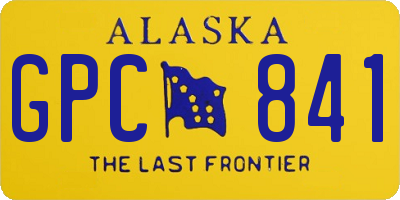 AK license plate GPC841