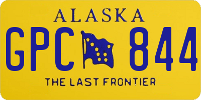 AK license plate GPC844