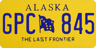 AK license plate GPC845