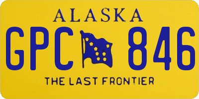 AK license plate GPC846