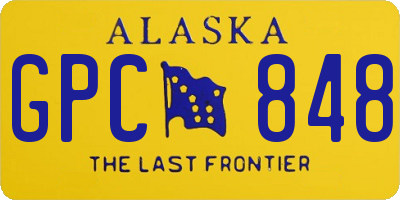 AK license plate GPC848