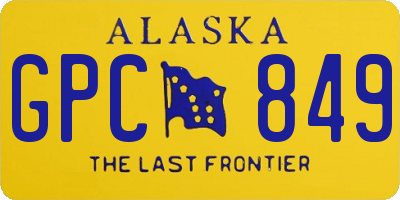 AK license plate GPC849