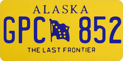 AK license plate GPC852