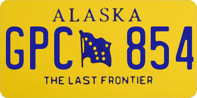 AK license plate GPC854