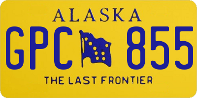 AK license plate GPC855