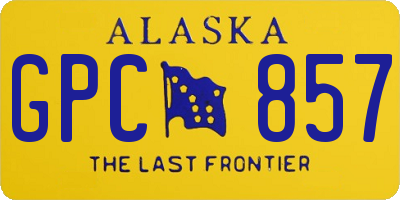 AK license plate GPC857