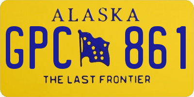 AK license plate GPC861