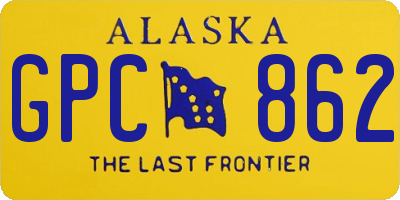 AK license plate GPC862